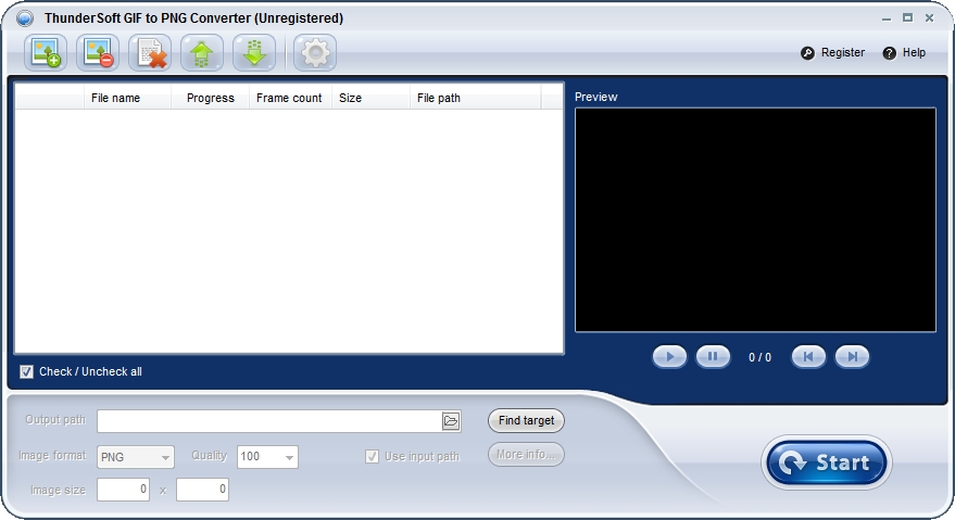 ThunderSoft GIF to PNG Converter