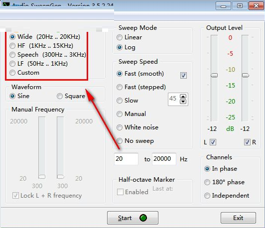 Audio SweepGen